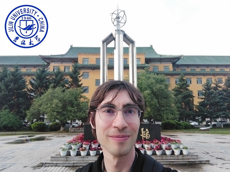 Dedalo Marchetti in front of the Geological Palace of Jilin University